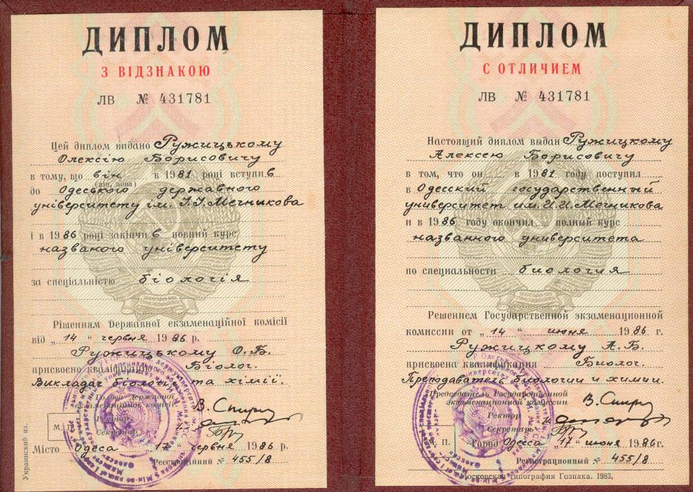 Ружицкий Алексей Борисович - Диплом репетитора Ружицкий Алексей Борисович - Диплом репетитора
