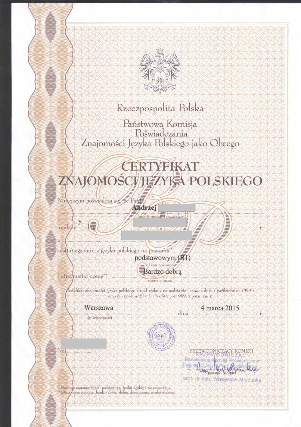 Новак Андрій Олександрович - Диплом репетитора Новак Андрій Олександрович - Диплом репетитора