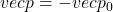 vec{p} = - vec{p}_0