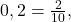 0,2 = \frac{2}{10},